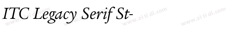 ITC Legacy Serif St字体转换